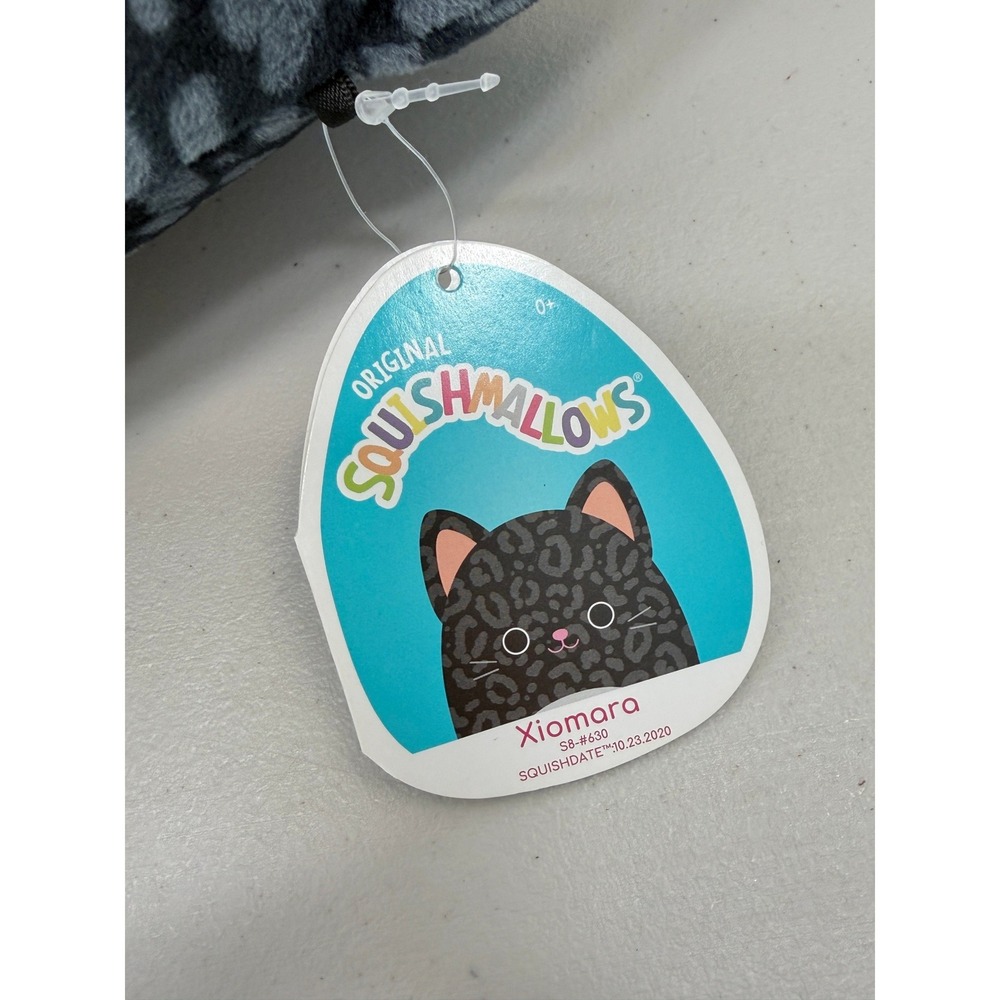 Squishmallows 8 Inch Xiomara Black Panther Leopard Print Plush Kellytoy NWT - Picture 3 of 6